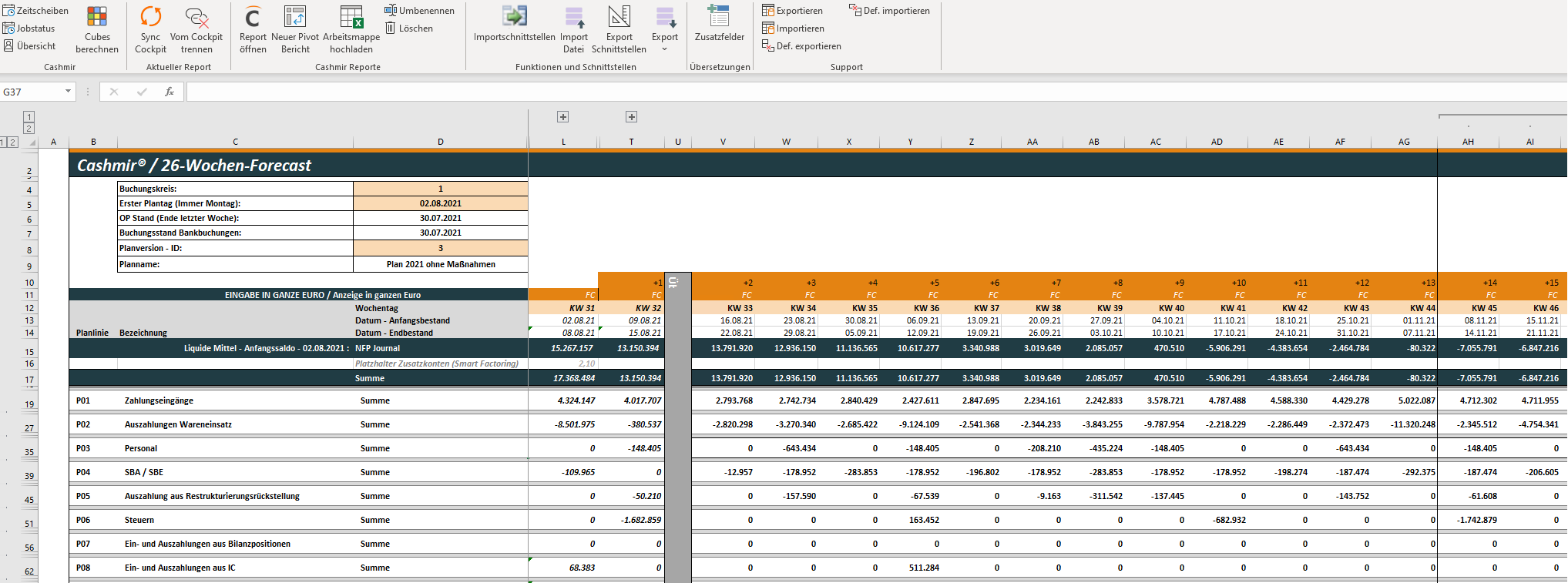 Screenshot Excel Integration